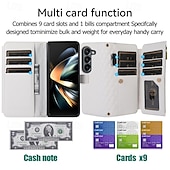 お買い得  サムスン用ケース-電話 ケース 用途 Zフォールド6 Z Fold 5 Z Fold 4 Z Fold 3 フリップカバー スタンド付き ジッパ－ リストストラップ付き レトロ風 TPU PUレザー