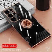 abordables Carcasas Samsung-Funda para S24 S24 Ultra Plus S24 FE S23 S23 Ultra S23 Plus S25 Ultra Cubierta trasera soporte de anillo a prueba de golpes retro TPU PC