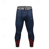 cheap Running Pants &amp; Tights-Men&#039;s Running Tights Leggings Compression Tights Leggings Patchwork Base Layer Outdoor Sports &amp; Outdoor Athletic Fall Quick Dry Soft Compression Sweat wicking Power Flex Marathon Running Workout