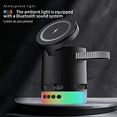 זול מטענים אלחוטיים-מטען אלחוטי 15 W כוח פלט 2 יציאות תחנת טעינה אלחוטית תחנת טעינה מתקפלת CE טעינה אלחוטית מהירה MagSafe מגנטי עבור תואם לכל מכשיר התומך בטעינה אלחוטית