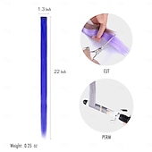 abordables Clip dans les extensions-12 pièces extensions de cheveux colorées droites multicolores clip en coloré 20 pouces extensions de cheveux arc-en-ciel pour enfants femmes cadeaux Halloween fête de Noël points forts (12 pièces