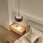 ieftine Lumini pandantive-lampada suspendata wabi-sabi lampa de noptiera pandantiv lumina rotunda insula travertin lumina pandantiv retro