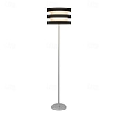 abordables lampadaire led-lampadaire design tambour rayé nordique lampadaire moderne avec abat-jour lampe de chevet de chambre lampe verticale lampe sur pied 110-240v