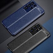 Недорогие Чехлы для Samsung-телефон Кейс для Назначение S24 Ultra S24 Plus S24 S24 ФЭ S23 S23 Ultra S23 Plus S22 S22 Plus S21 FE Кейс на заднюю панель Защита от удара Ретро ТПУ Кожа PU