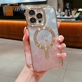 abordables Carcasas iPhone-teléfono Funda Para iPhone 16 Pro Max Plus iPhone 15 Pro Max Plus iPhone 14 13 12 11 Pro Max Plus iPhone 14 Pro Max iPhone 13 12 11 Pro Max Funda Trasera Magnética Soporte de carga inalámbrica