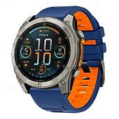 halpa Garmin kellonauhat-Kellon ranneke varten Garmin Fenix 8 47mm 51mm 7X 6 6X Pro Epix Pro Instinct 2X Approach S70 S62 S60 Forerunner 955 945 Epix Marq Descent Quatix 22mm 26mm Silikoni Korvaus Hihna Quick Fit Säädettävä