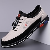 abordables Baskets-chaussures de sport décontractées à la mode pour hommes – baskets légères marron et noires avec motif brodé et fermeture à lacets élastique
