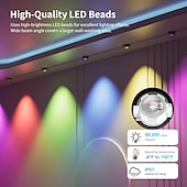 ieftine Conectat Electric-lumină permanentă 16.5-150ft rgbic inteligentă pentru exterior streașină, lumină eternitate cu control aplicație wifi tuya, ip65 impermeabil, programare diy, compatibil Alexa/google pentru decorațiuni de Crăciun și acasă