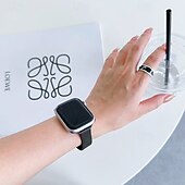 olcso Apple óraszíjak-Solo Loop Kompatibilis valamivel Apple Watch óraszíj 38mm 40mm 41mm 42mm 44mm 45mm 49mm Fém kapocs ötvözet Csere óraszíj mert iwatch Ultra 2 Series 9 8 7 SE 6 5 4 3 2 1
