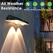 Недорогие Уличные светильники-2/4 шт., солнечный светильник для ограждения, rgb, меняющий цвет, уличный солнечный настенный светильник, садовый декор, ступенчатый светильник, IP65, водонепроницаемый светильник для дорожки,