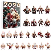 levne Adventní kalendář-Adventní kalendář 2025 24denní Vánoční odpočítávací kalendář pro děti teenagery dospělé - Vánoční dárky závěsné 2D akrylové přívěsky dekorace na Vánoční stromeček