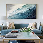 voordelige Schilderijen van landschappen-groene olieverfschilderij handgemaakte 3d abstracte olieverfschilderij handgeschilderde olieverfschilderij muur moderne abstracte groene golf canvas schilderij huisdecoratie decor canvas schilderij