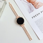 זול להקות שעונים של סמסונג-צפו בנד ל Samsung Galaxy Watch 7/6/5/4 40/44mm, Galaxy Watch 5 Pro 45mm, Galaxy Watch 6/4 Classic 42/46/43/47mm, Watch 3, Active 2, Gear S3 S2 סגסוגת תַחֲלִיף רצועה נשים נצנוץ בלינג יהלום סולו לופ