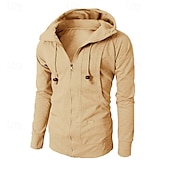 voordelige basic hoodies voor heren-Voor heren Hoodie met rits Hoodie met volledige rits Fleece hoodie Zwart Wijn Leger Groen Marineblauw Khaki Capuchon Effen Rits omhoog Zak Sport &amp; Outdoor Dagelijks Feestdagen Polyester Streetwear