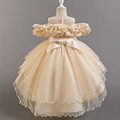 Copii Fete Rochie de petrecere Floral Floare Manșon scurt Nuntă Ocazie specială Zdrobit Fermoar Frumoasa Dulce Bumbac Poliester Asimetric Rochie de petrecere Vară Primăvară Toamnă 4-13 ani Alb ieftine Rochii de Petrecere-Copii Fete Rochie de petrecere Floral Floare Manșon scurt Nuntă Ocazie specială Zdrobit Fermoar Frumoasa Dulce Bumbac Poliester Asimetric Rochie de petrecere Vară Primăvară Toamnă 4-13 ani Alb