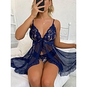 رخيصةأون هدايا-فستان بابيدول ملابس داخلية ليلية بيجاما للنساء للبالغين sexy فستان حفلة ليلة رأس السنة هدية عيد الحب لها