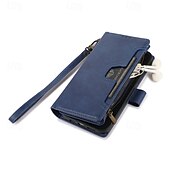 cheap iPhone Cases-Phone Case For iPhone 16 Pro Max Plus iPhone 15 Pro Max Plus iPhone 14 13 12 11 Pro Max Plus iPhone 14 Pro Max iPhone 13 12 11 Pro Max Flip Cover with Stand Holder with Wrist Strap Card Slot Retro