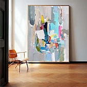 preiswerte Stillleben-Gemälde-abstrakte Malerei handgemachte moderne bunte Pattle Knife Ölgemälde handgemalte Wandkunst abstrakte Gemälde auf Leinwand Acryl Meer Ölgemälde Wandkunst Ozean Fine Art Ölgemälde für Schlafzimmer Kunst