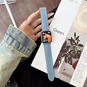 abordables correas de reloj de manzana-Banda de cuero Compatible con Apple Watch Correa 38mm 40mm 41mm 42mm 44mm 45mm 49mm Mujer cierre magnético Ajustable Cuero Auténtico correa de repuesto para iwatch Ultra 2 Series 9 8 7 SE 6 5 4 3 2 1