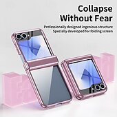 Недорогие Чехлы для Samsung-телефон Кейс для Назначение Z-флип 6 Z Flip 5 Кейс на заднюю панель и протектор экрана Защита от удара Ретро Покрытие ПК