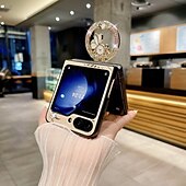 お買い得  サムスン用ケース-電話 ケース 用途 Zフリップ6 Z Flip 5 Z Flip 4 Z Flip 3 バックカバー スタンド付き 磁石バックル ワイヤレス充電をサポート レトロ風 TPU PC
