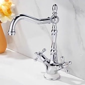 cheap Bathroom Sink Faucets-Basin Faucets Antique Bronze Brass Swivel Bathroom Sink Faucet Deck Toilet Washbsin Mixer Water Taps
