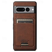 זול תיק טלפון אחר-טלפון מגן עבור Pixel 9 Pro Pixel 9 Pro XL Pixel 8 Pro Pixel 8 Pixel 7 Pixel 7 Pro Pixel 6 Pixel 6 Pro כיסוי אחורי עם מעמד ניתן לניתוק מגנטי רטרו TPU PC עור PU