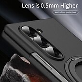 baratos Capa Samsung-telefone Capinha Para Dobra Z 7 Dobra Z 6 Z Fold 5 Z Fold 4 Z Fold 3 Capa traseira Com Suporte e protetor de tela Magnética Retro PC Metal