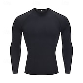 voordelige Hardloop T-shirts en Tanktops-Voor heren Hardloopshirt Compressieshirt Lange mouw T-shirt Casual Sportkleding Herfst Ademend Sneldrogend Sportschooltraining Hardlopen Wandelen Sportkleding Sportkleding Effen fluorescerend groen