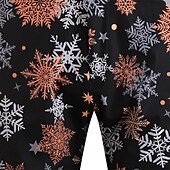 baratos Ternos Estampados-ternos de natal masculinos pretos com estampa de floco de neve, 3 peças, ajuste sob medida, abotoamento simples, um botão, 2024