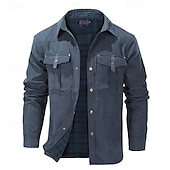 abordables Camisas de trabajo para hombre-Hombre Chaqueta Cortavientos Al aire libre Resistente al Viento Cómodo Trajes de senderismo Ropa de senderismo Primavera Otoño Chaqueta Paravientos Color sólido Negro Azul Marrón