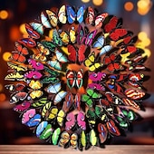 cheap Party Favor-200 Pcs 6cm Simulation Butterfly Scene Layout Props Butterfly Accessories Wall Stickers Home Decoration Crafts for Christmas Gifts
