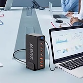 olcso USB-elosztók-268w-os asztali gan töltő 8 portos usb típusú c pd töltő gyorstöltés 3.0 usb típusú c gyorstöltő mobil usb töltő