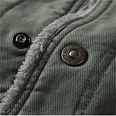 preiswerte Cargo-Jacken-Herren Winterjacke Fleecejacke Freizeitjacke Täglich Urlaub warm Tasche Vlies Herbst Winter Glatt Modisch Strassenmode Kargen Standard Khaki Armeegrün Dunkelblau Jacken