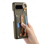 お買い得  その他のスマホケース-電話 ケース 用途 ピクセル9プロXL Pixel 8 Pro Pixel 8 ピクセル9 Pixel 7 Pixel 7 Pro Pixel 6 Pixel 6 Pro バックカバー スタンド付き リストストラップ付き カード挿入口 レトロ風 TPU PUレザー