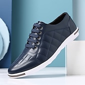 baratos Ténis para Homem-tênis masculino casual acolchoado - azul marinho, design com cadarço, confortável e leve, perfeito para uso diário