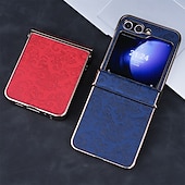 economico Cover Samsung-telefono Custodia Per Samsung Galaxy Z Flip 7 Z Flip 6 Z Flip 5 Z Flip 4 Z Flip 3 Copertura Posteriore Resistente agli urti Retrò PC Pelle PU