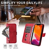 abordables Coques iPhone-téléphone Coque Pour iPhone 16 Pro Max Plus iPhone 15 Pro Max Plus iPhone 14 13 12 11 Pro Max Plus iPhone 14 Pro Max iPhone 13 12 11 Pro Max Couvercle rabattable Avec Support fermeture Éclair avec