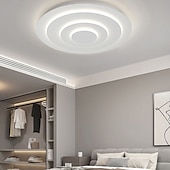tanie Ściemnialne lampy sufitowe-biała okrągła lampa sufitowa w kształcie fali stylowa lampa sufitowa led 45/60/78cm 36w
