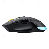 Недорогие Мыши-mkespn беспроводная 2.4g bluetooth 3 режима подключения мыши 12800 точек на дюйм настройка макросов rgb игровая мышь программируемая 500 мАч перезаряжаемая