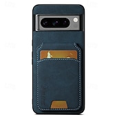 זול תיק טלפון אחר-טלפון מגן עבור Pixel 9 Pro Pixel 9 Pro XL Pixel 8 Pro Pixel 8 פיקסל 9 Pixel 7 Pixel 7 Pro Pixel 6 Pixel 6 Pro מארז כרטיס ארנק עם מעמד חריץ לכרטיס עמיד בזעזועים רטרו TPU PC עור PU