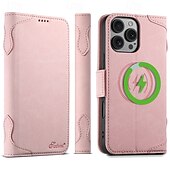 Недорогие Чехлы для iPhone-телефон Кейс для Назначение iPhone 16 Про Макс Плюс Айфон 15 Про Макс Плюс iPhone 14 13 12 Pro Max Plus Кейс на заднюю панель со стендом Магнитный Поддержка беспроводной зарядки Ретро ТПУ Кожа PU