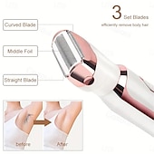 economico Rasatura e depilazione-Rasoio elettrico senza fili 4 in 1, set di rifinitura portatile ricaricabile, rasoio indolore per tutto il corpo, set di rasatura per sopracciglia, naso, viso, bikini, gambe e ascelle