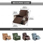 baratos Capa de reclinável-Capas reclináveis 100% à prova d&#039;água, capas antiderrapantes para poltrona reclinável com bolso, protetor de móveis acolchoado para cadeira reclinável lavável para crianças, animais de estimação