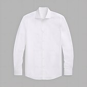 halpa Miesten Elite-paidat-Miesten Pukupaita Button Up paita Yhtenäinen väri Koulu Muodollinen Valkoinen Sininen Vaalea taivaan sininen Vaalean sininen-valkoinen Pitkähihainen Sänkyjen avaus Kaikki vuodenajat Vaatetus
