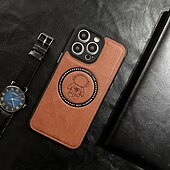 economico Cover per iPhone-telefono Custodia Per iPhone 15 14 Pro Max Plus iPhone 13 12 11 Pro Max Copertura Posteriore Magnetico Supporta la Ricarica Wireless Resistente agli urti Retrò TPU Pelle PU
