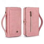 levne Pouzdra pro iPhone-telefon Carcasă Pro iPhone 16 Pro Max Plus iPhone 15 Pro Max Plus iPhone 14 13 12 11 Pro Max Plus Mini iPhone 14 Pro Max iPhone 13 12 11 Pro Max Zadní kryt Pouzdro na peněženku Magnetické Zip Slot