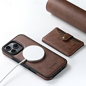 Недорогие Чехлы для iPhone-телефон Кейс для Назначение iPhone 16 Про Макс Плюс Айфон 15 Про Макс Плюс iPhone 14 13 12 Pro Max Plus iPhone 14 Pro Max iPhone 13 12 Pro Max Кейс на заднюю панель со стендом Съемный Магнитный Ретро
