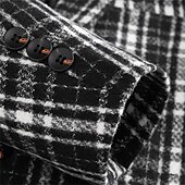 cheap Men&#039;s Classic Blazers-Men&#039;s Blazer Business Cocktail Party Wedding Party Fashion Casual Spring &amp;  Fall Polyester Plaid Button Pocket Comfortable Single Breasted Blazer Black khaki Gray