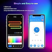 ieftine Conectat Electric-lumină permanentă 16.5-150ft rgbic inteligentă pentru exterior streașină, lumină eternitate cu control aplicație wifi tuya, ip65 impermeabil, programare diy, compatibil Alexa/google pentru decorațiuni de Crăciun și acasă